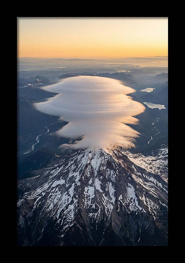 Weather Lenticular Clouds Over Mountain