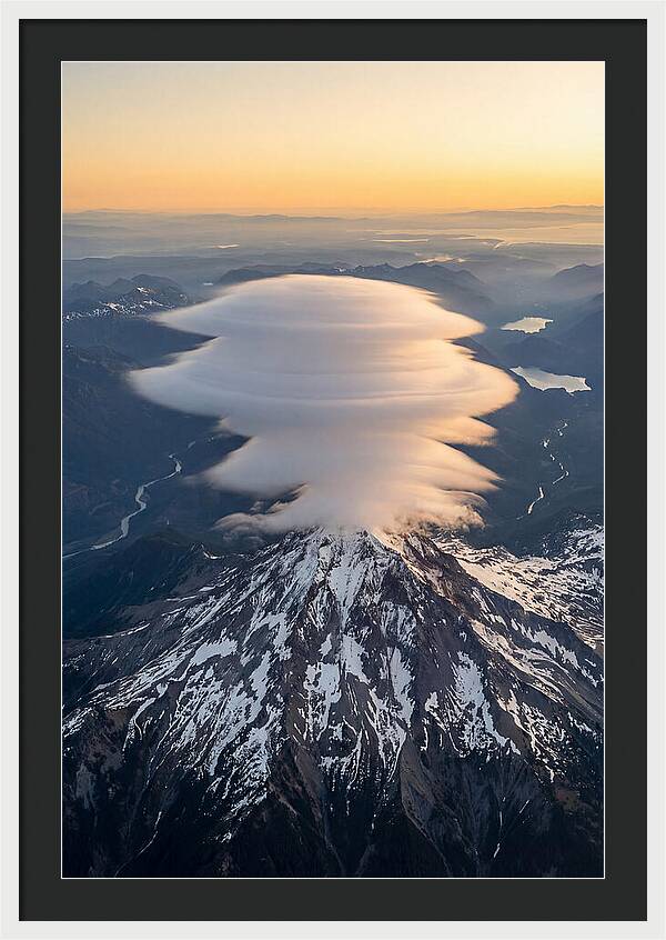 Weather Lenticular Clouds Over Mountain