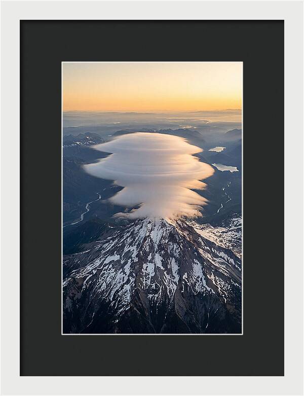 Weather Lenticular Clouds Over Mountain