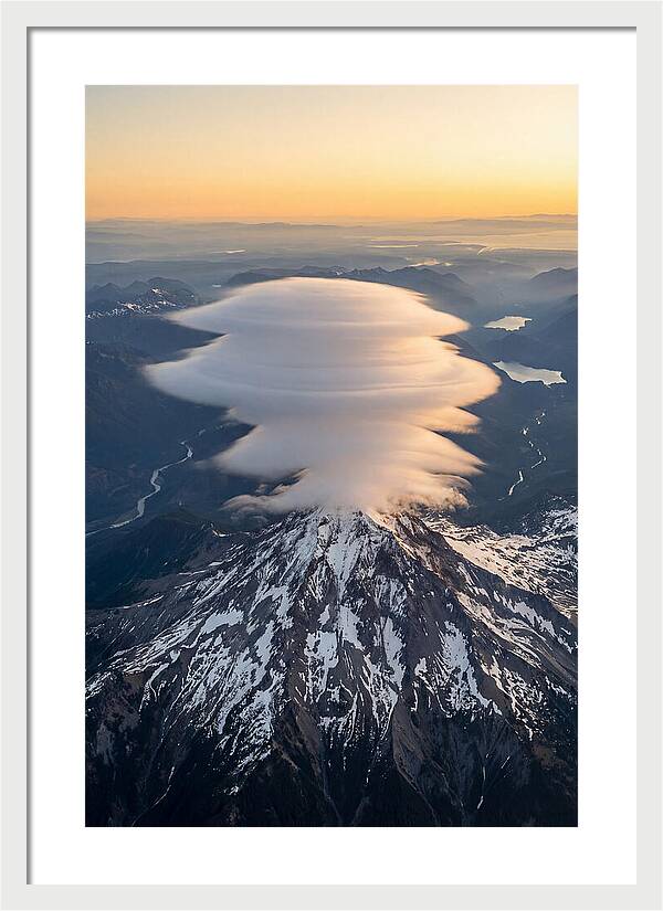 Weather Lenticular Clouds Over Mountain