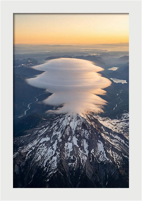 Weather Lenticular Clouds Over Mountain