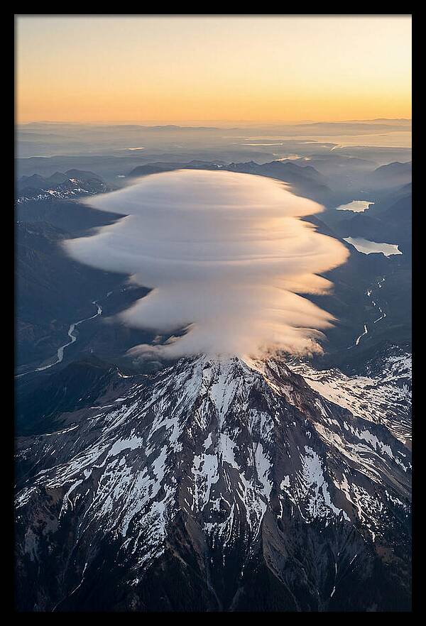 Weather Lenticular Clouds Over Mountain