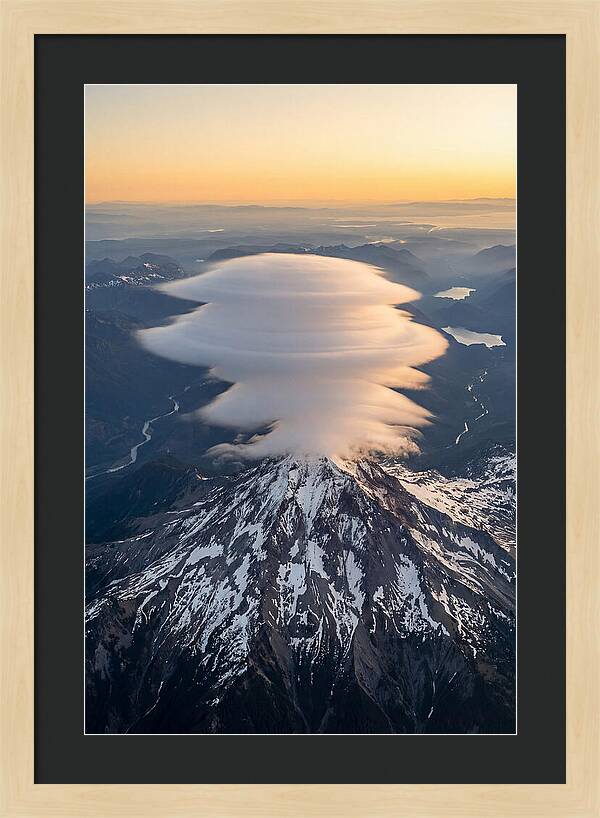 Weather Lenticular Clouds Over Mountain