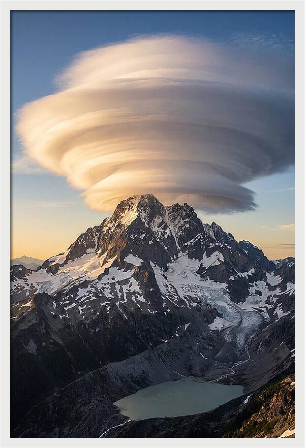 Weather Lenticular Clouds Over Mountains