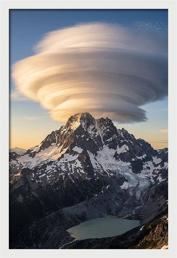 Weather Lenticular Clouds Over Mountains