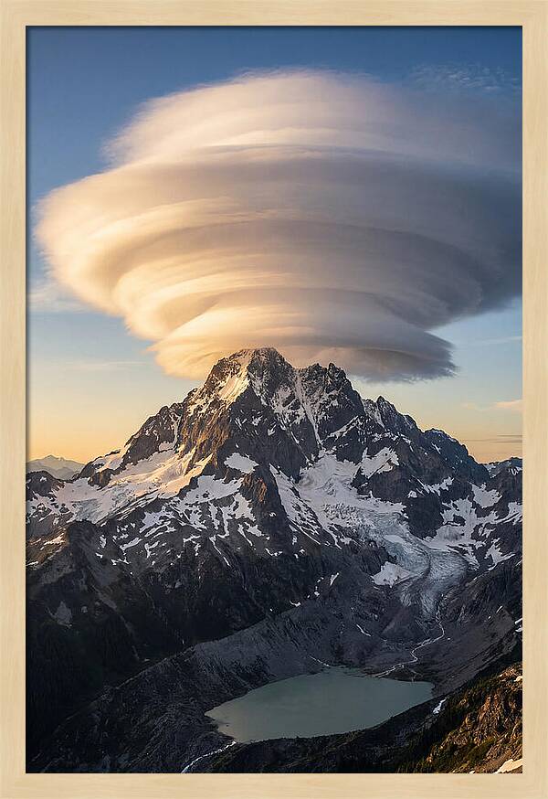 Weather Lenticular Clouds Over Mountains