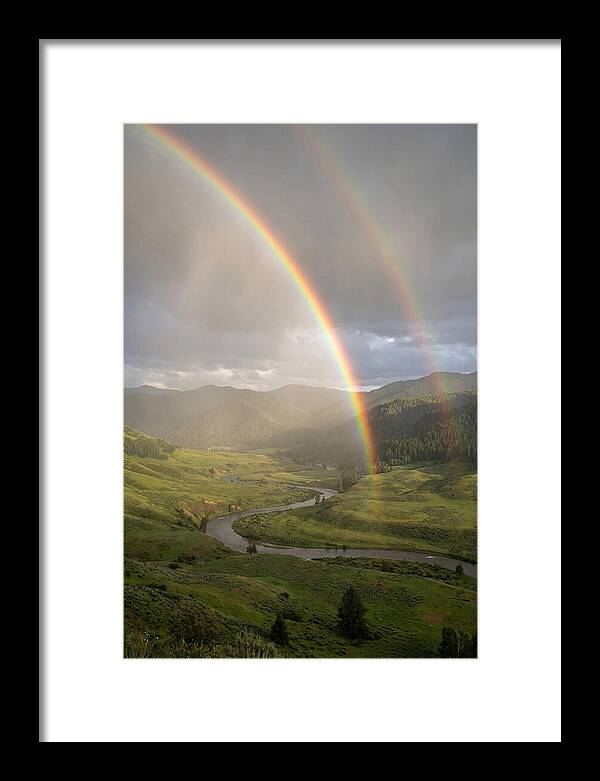 Weather Rainbow Over Valley