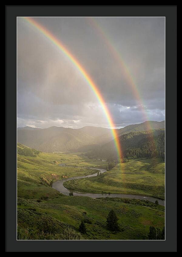 Weather Rainbow Over Valley