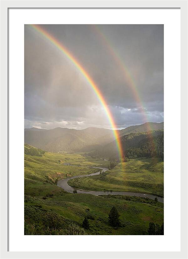 Weather Rainbow Over Valley