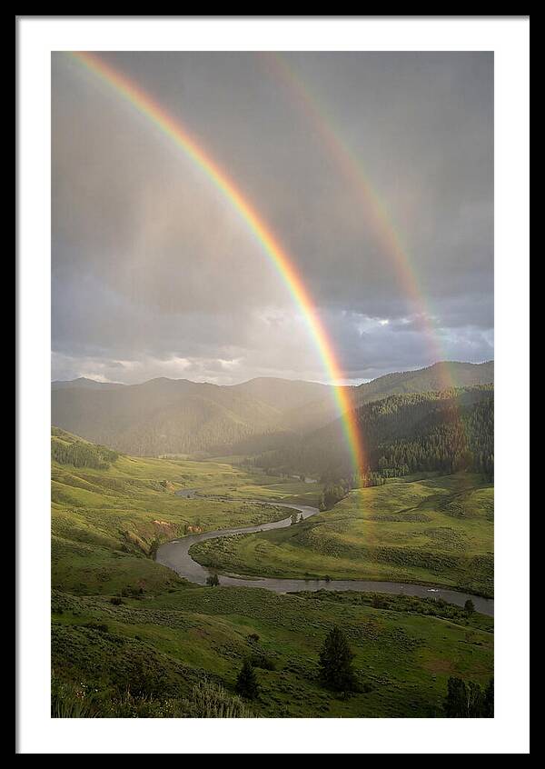Weather Rainbow Over Valley