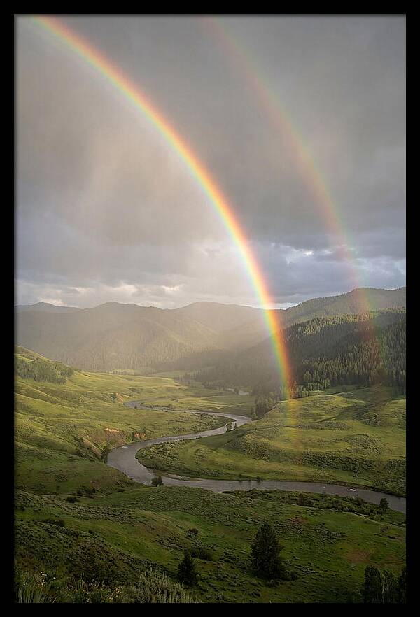 Weather Rainbow Over Valley