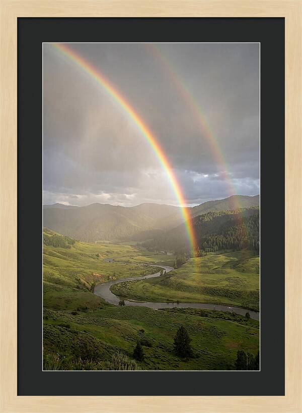 Weather Rainbow Over Valley