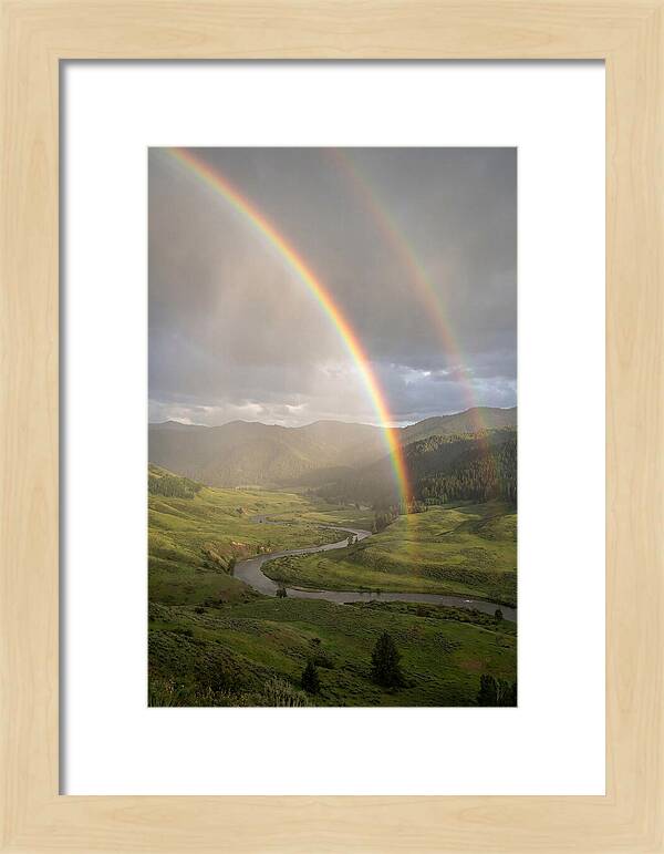 Weather Rainbow Over Valley