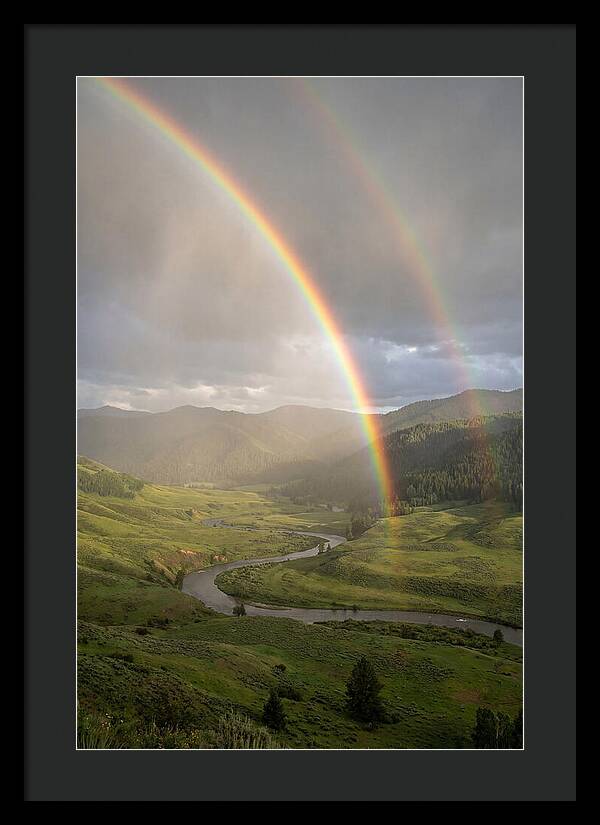 Weather Rainbow Over Valley
