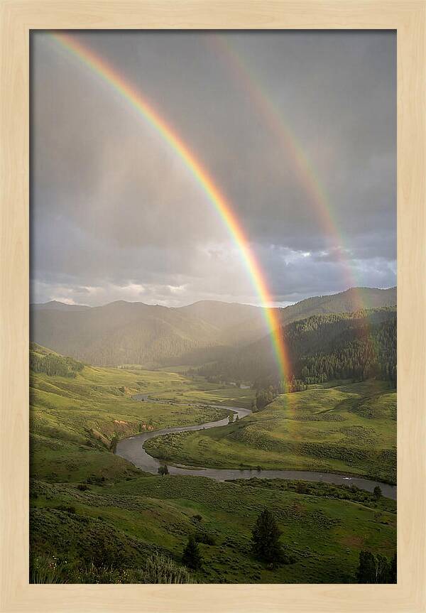 Weather Rainbow Over Valley