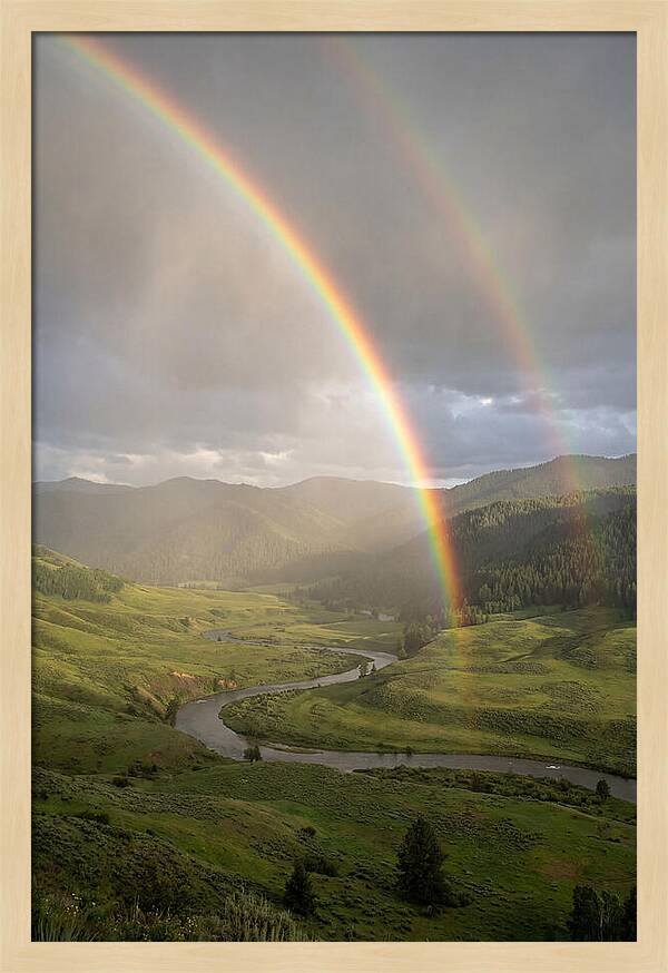 Weather Rainbow Over Valley