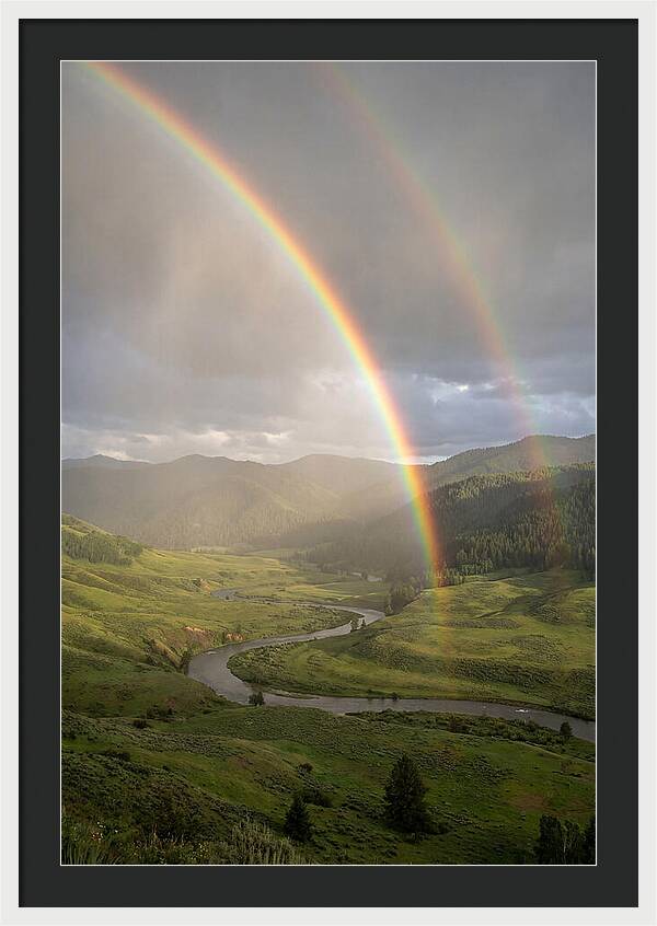 Weather Rainbow Over Valley