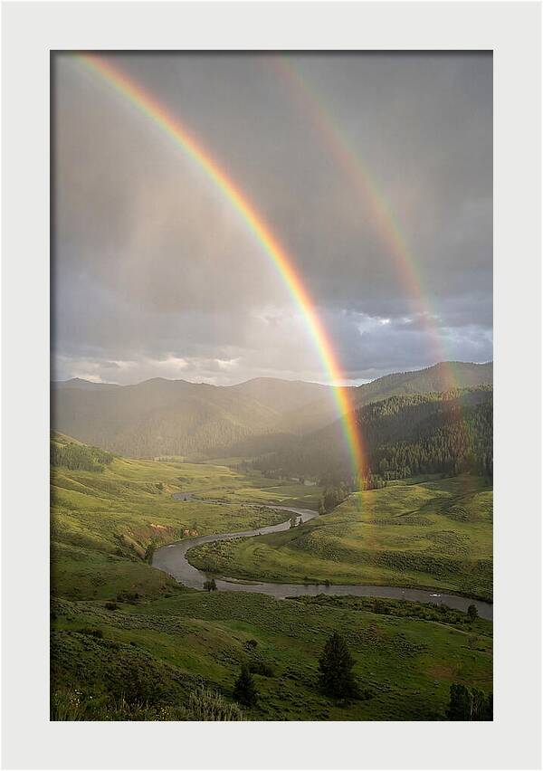 Weather Rainbow Over Valley