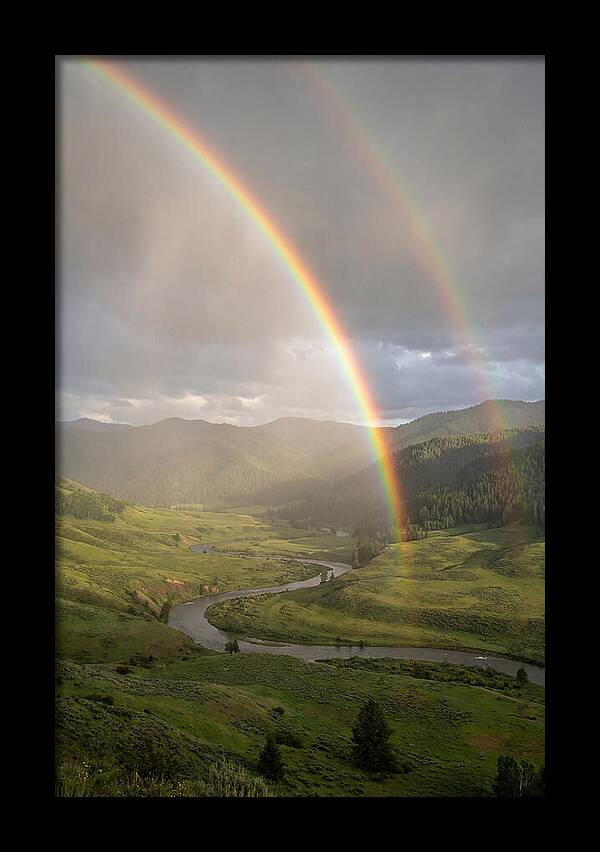 Weather Rainbow Over Valley
