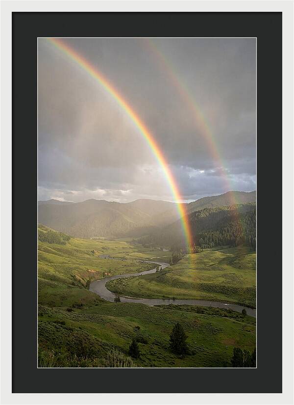 Weather Rainbow Over Valley