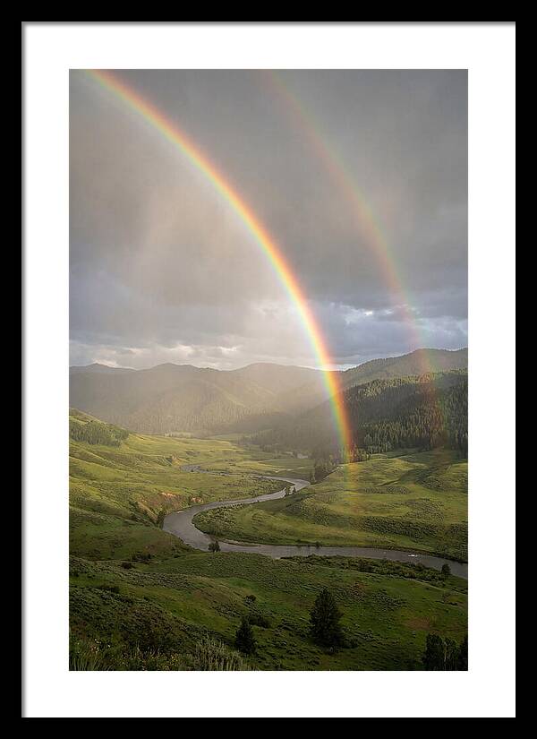 Weather Rainbow Over Valley