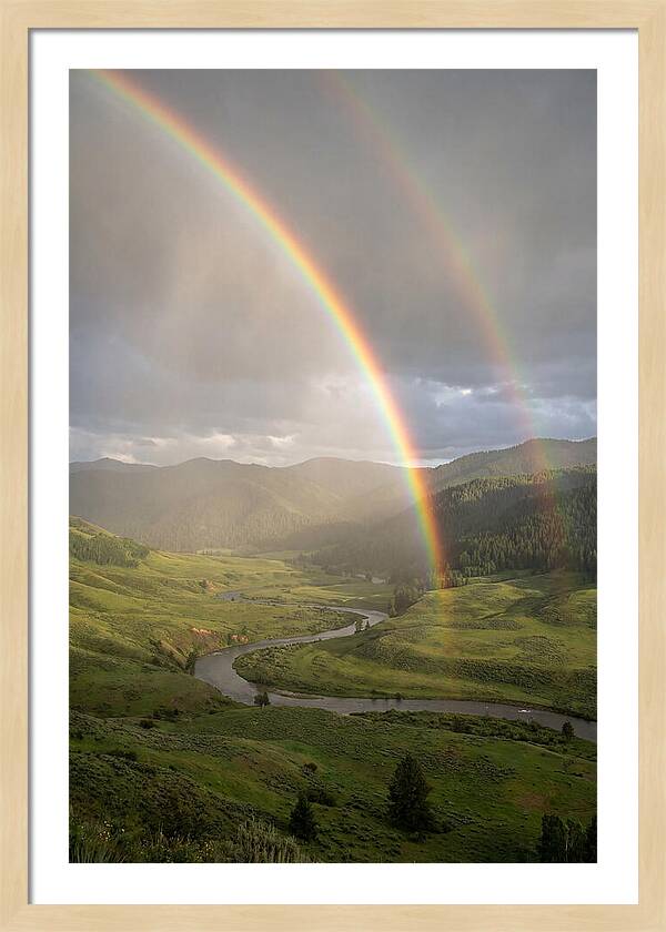 Weather Rainbow Over Valley