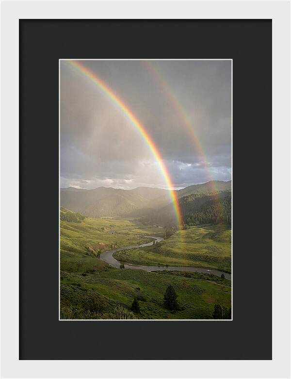 Weather Rainbow Over Valley