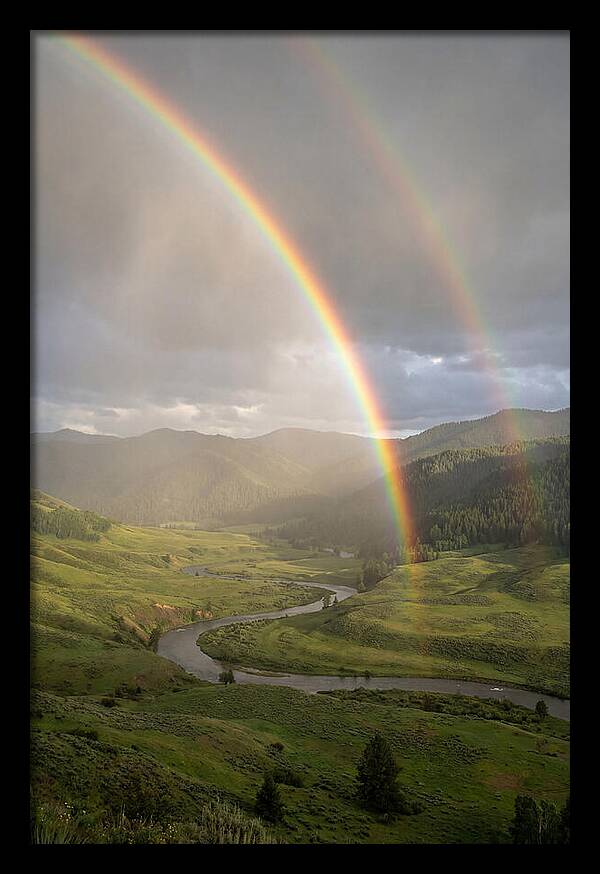 Weather Rainbow Over Valley