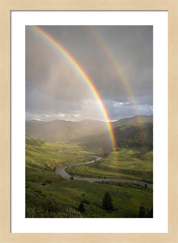 Weather Rainbow Over Valley