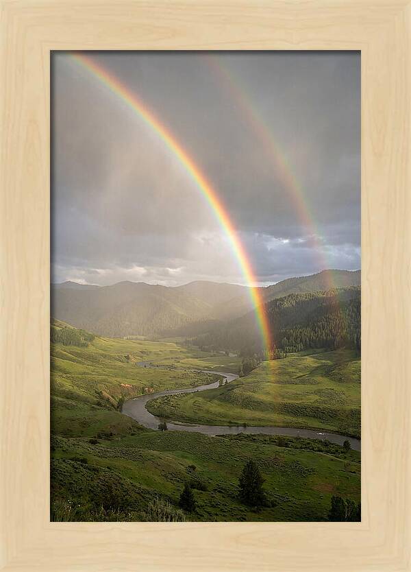 Weather Rainbow Over Valley