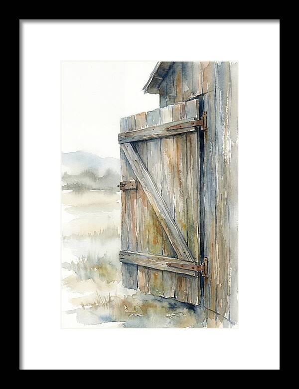 Weathered Barn Door Open