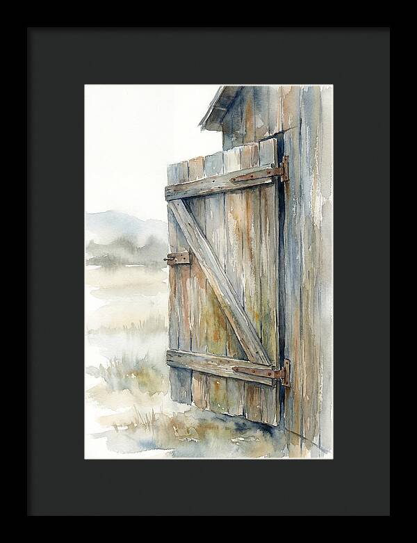 Weathered Barn Door Open