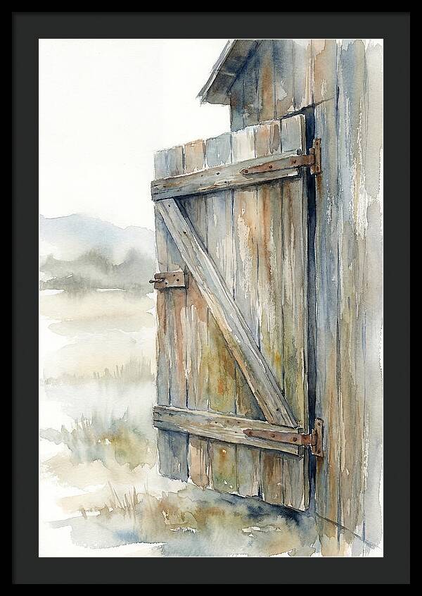 Weathered Barn Door Open