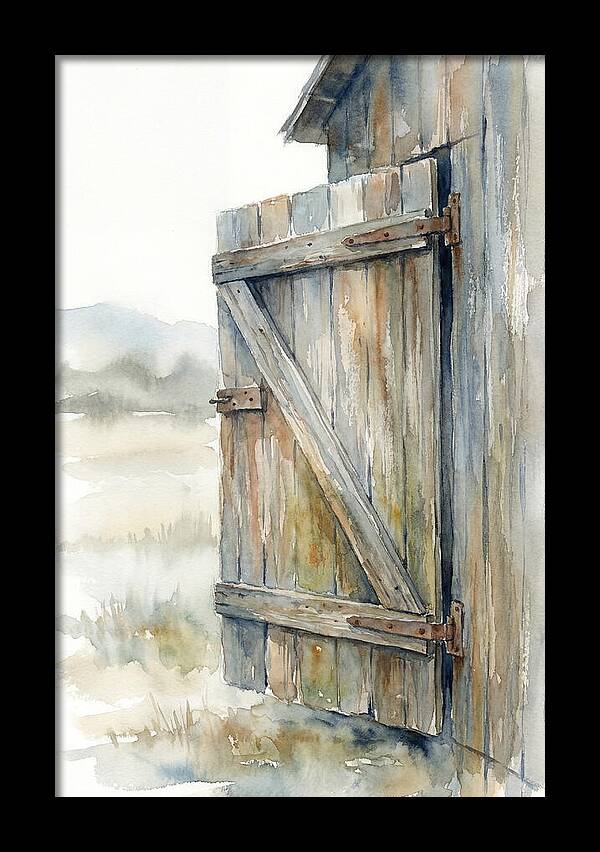 Weathered Barn Door Open