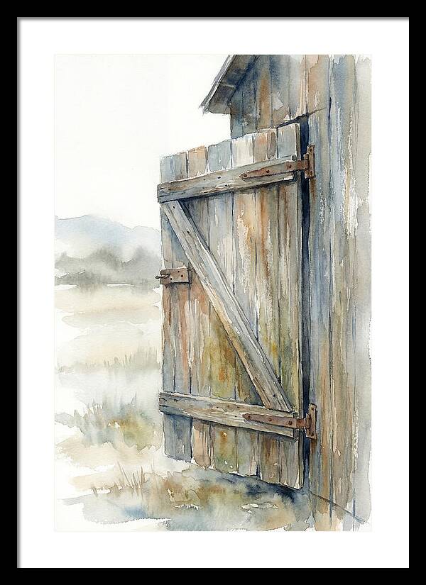 Weathered Barn Door Open