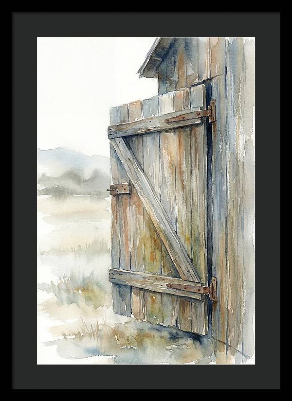 Weathered Barn Door Open