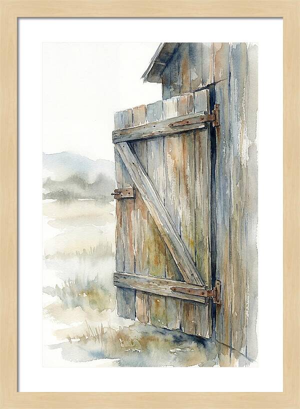 Weathered Barn Door Open