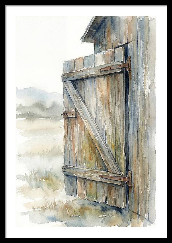Weathered Barn Door Open