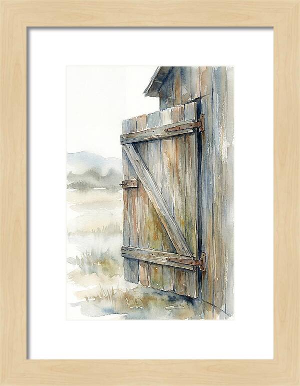 Weathered Barn Door Open