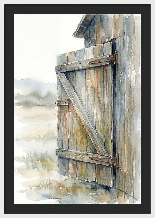 Weathered Barn Door Open