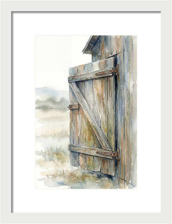 Weathered Barn Door Open