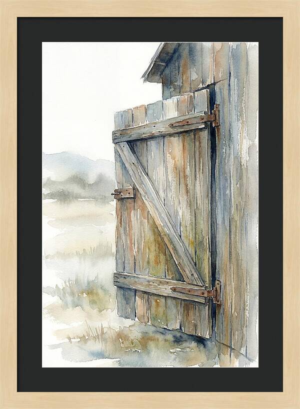 Weathered Barn Door Open