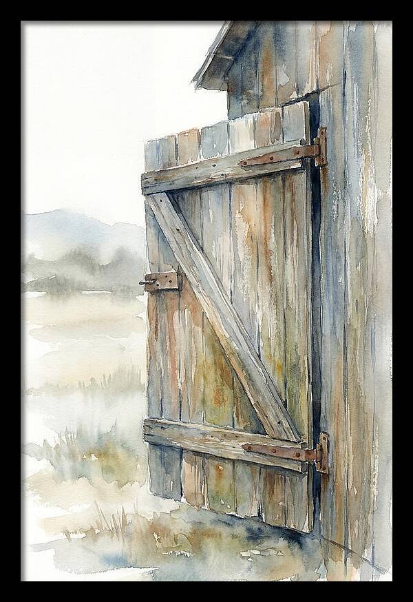 Weathered Barn Door Open