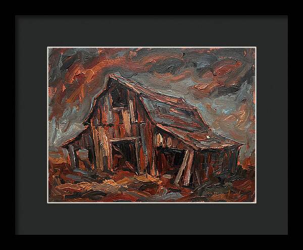 Weathered Barn In Expressionist Style