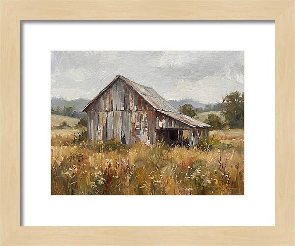 Weathered Barn In Nature