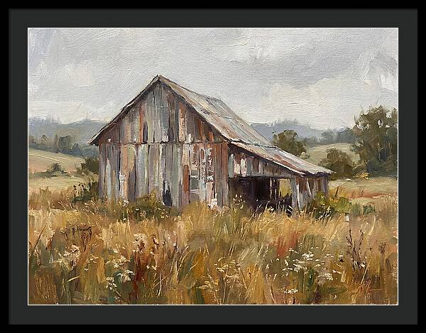 Weathered Barn In Nature