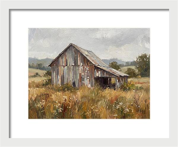 Weathered Barn In Nature