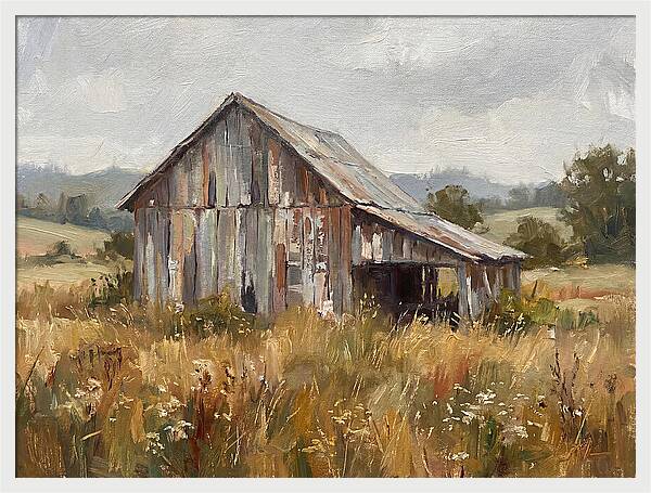 Weathered Barn In Nature