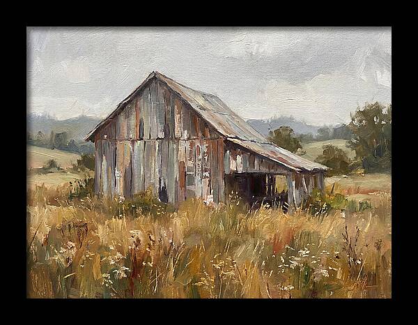 Weathered Barn In Nature