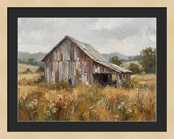 Weathered Barn In Nature